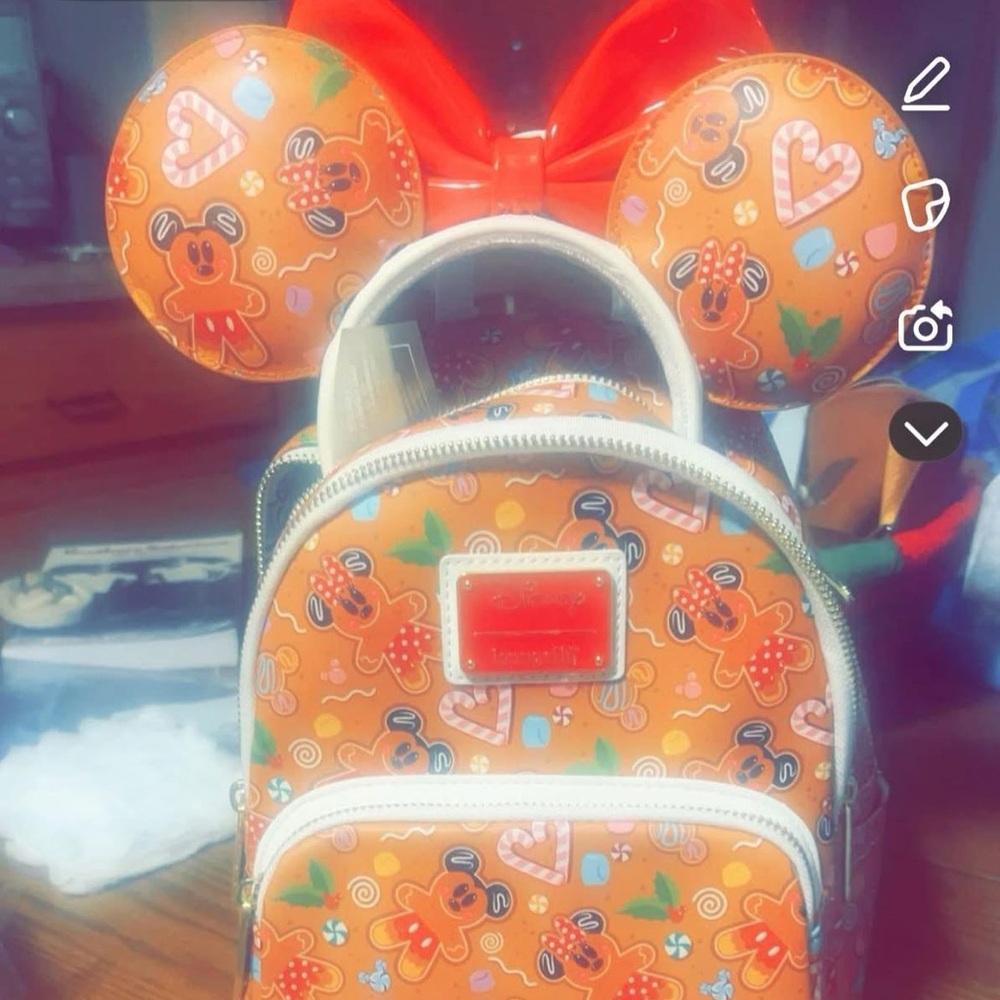 Disney Christmas loungefly with matching ears